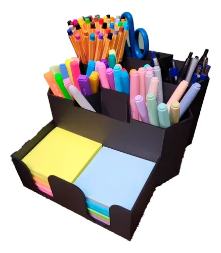 Organizador De Escritorio - Portalápices Y Notas Adhesivas