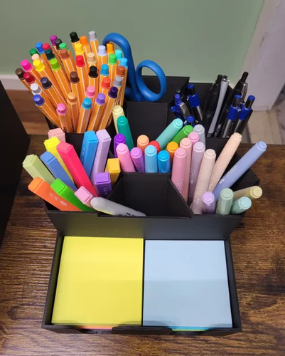 Organizador De Escritorio - Portalápices Y Notas Adhesivas - Foto 3