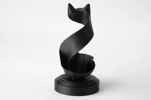 Escultura Gato De Cinta