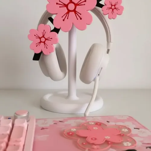 Soporte De Auriculares Sakura Flor De Cerezo Prints Patro - Foto 3