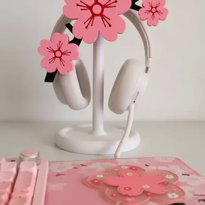 Soporte De Auriculares Sakura Flor De Cerezo Prints Patro 3