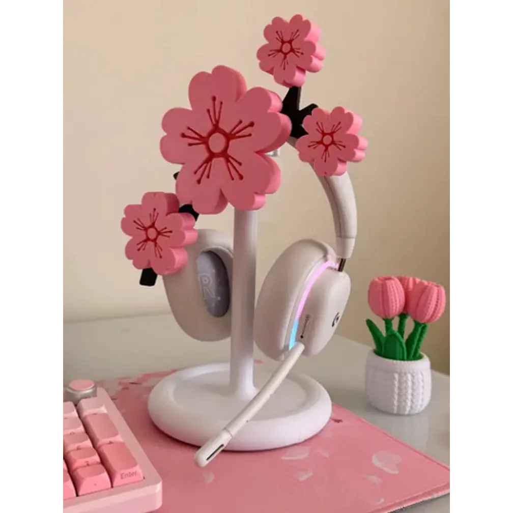 Soporte De Auriculares Sakura Flor De Cerezo Prints Patro 4