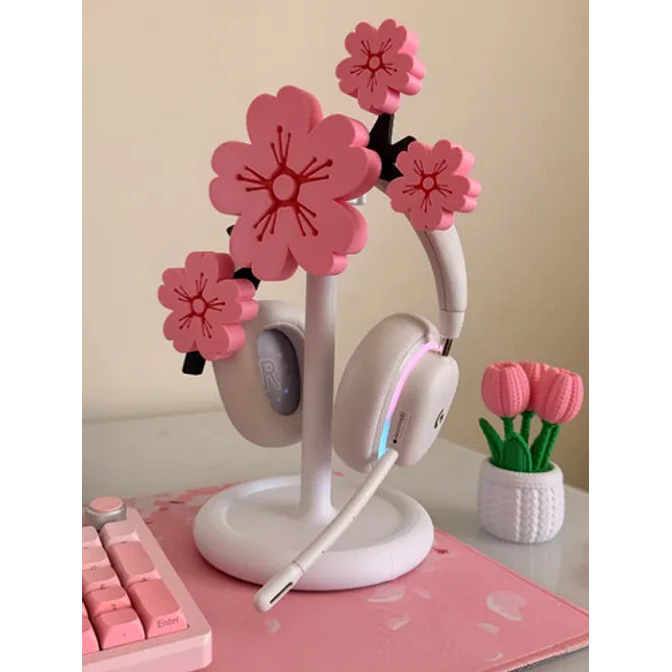 Soporte De Auriculares Sakura Flor De Cerezo Prints Patro 4