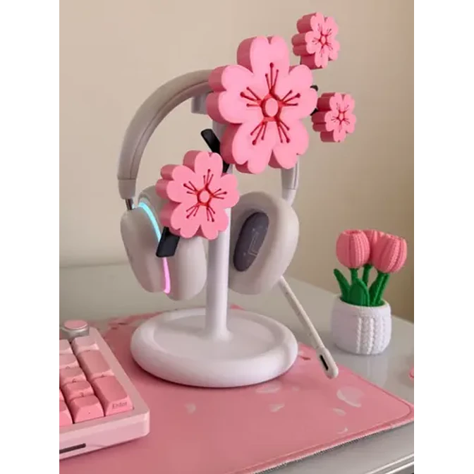 Soporte De Auriculares Sakura Flor De Cerezo Prints Patro 5