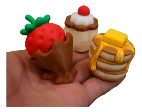 Clickers Figura Pudín - Fresa Con Chocolate - Panqueque
