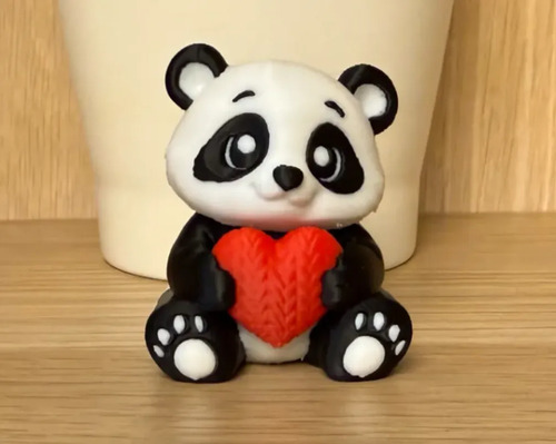 Figura Oso Panda Con Corazón - San Valentín - Foto 2