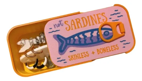 Estuche Porta Joyas Forma Caja De Sardinas - Prints Patro