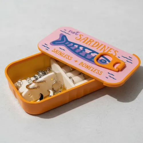 Estuche Porta Joyas Forma Caja De Sardinas - Prints Patro - Foto 3