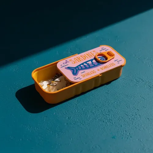 Estuche Porta Joyas Forma Caja De Sardinas - Prints Patro - Foto 4