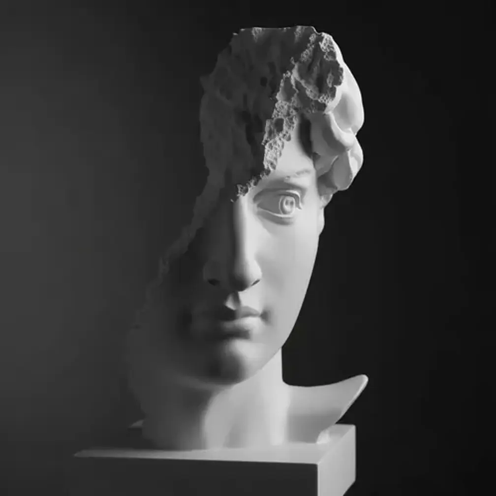 Escultura- Busto De David Arruinado 4