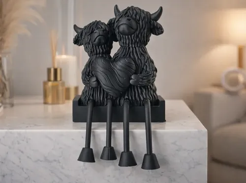Escultura- Vacas De Highland Enamoradas - Foto 2
