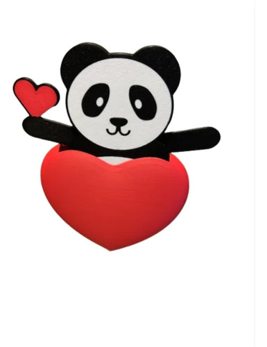 Corazón Panda Emergente- San Valentín (clip) - Foto 3