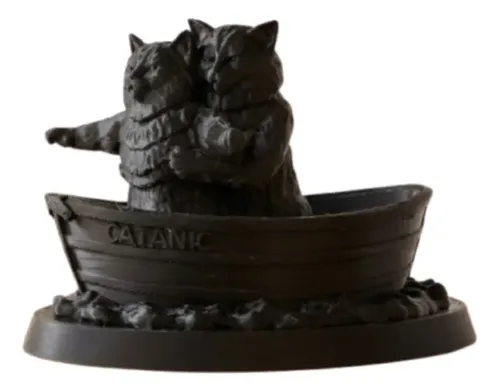 Escultura- Gatos Escena De Titanic