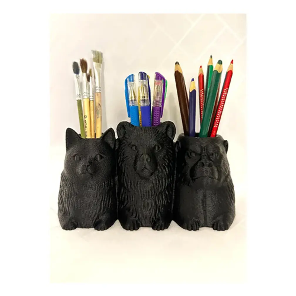 Organizador Y Portalápices Mono Lobo Gato 1