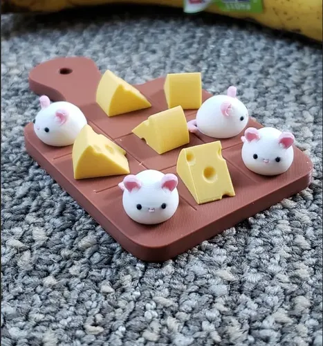 Juego De Mesa De Tres En Raya - Queso Y Ratón - Foto 2