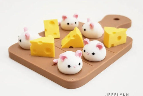 Juego De Mesa De Tres En Raya - Queso Y Ratón - Foto 3