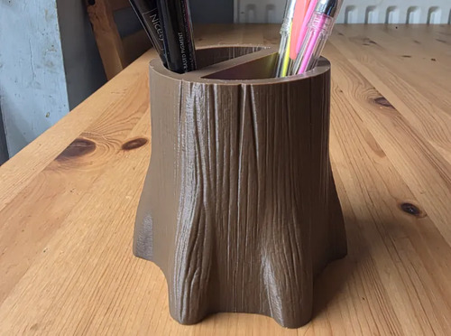 Organizador De Escritorio Multiusos Tronco De Árbol - Foto 2