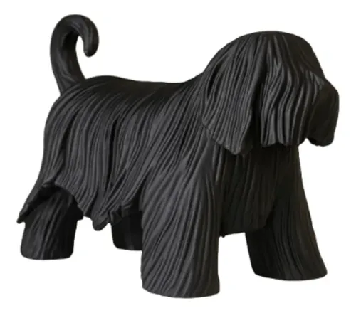 Escultura- Perro Komondor Minimalista