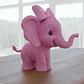 Figura Elefante Adorable De Punto - Miniatura 3
