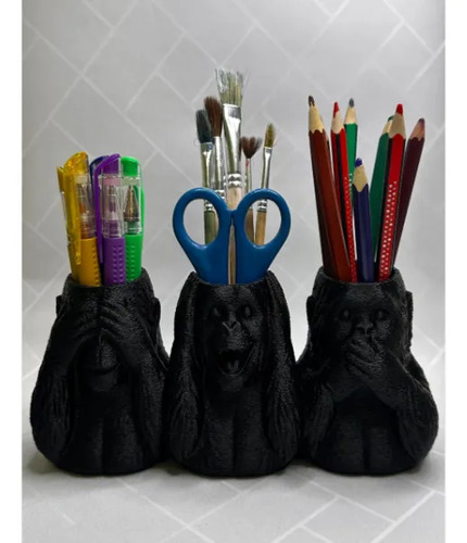 Organizador De Lápices Tres Monos - Foto 2