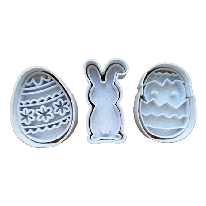 Cortadores De Galletas - Conejo Y Huevos (pack 3 Un) 1