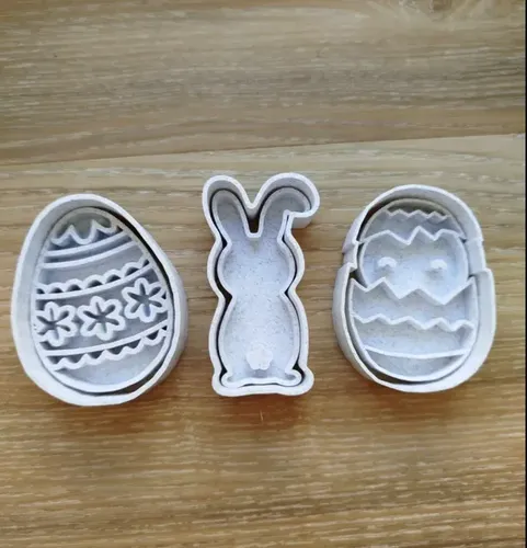 Cortadores De Galletas - Conejo Y Huevos (pack 3 Un) - Foto 2