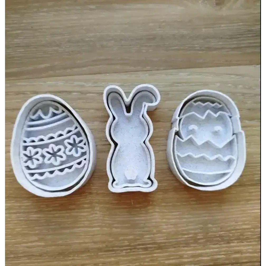 Cortadores De Galletas - Conejo Y Huevos (pack 3 Un) 2