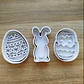 Cortadores De Galletas - Conejo Y Huevos (pack 3 Un) - Miniatura 2
