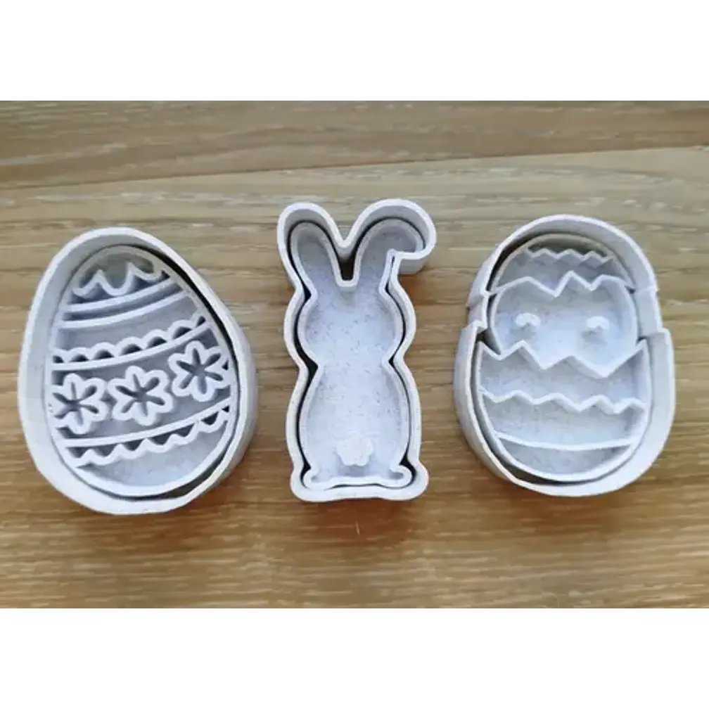 Cortadores De Galletas - Conejo Y Huevos (pack 3 Un) 4