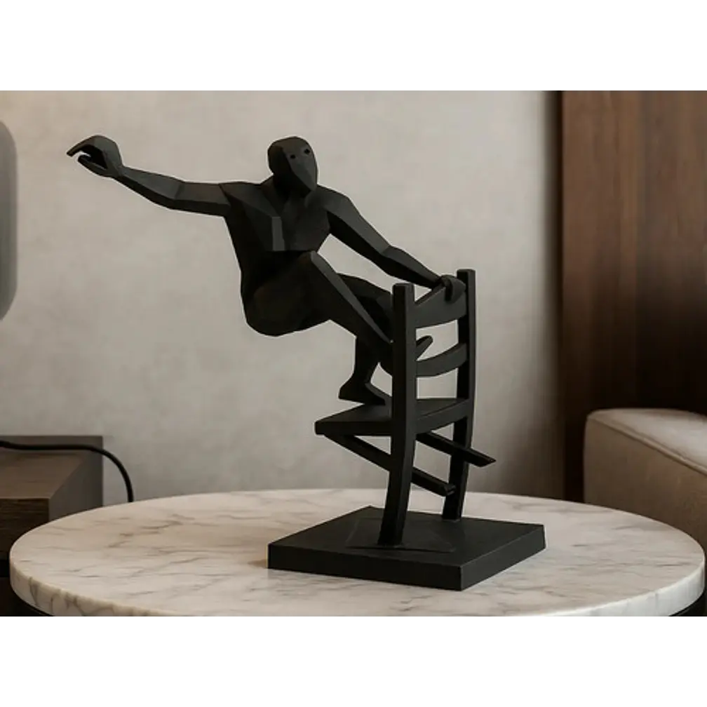 Escultura- Hombre Abstracto En La Silla 2