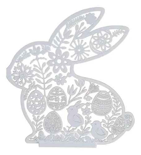 Decoración Silueta Conejito De Pascua