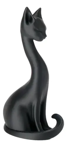 Escultura Gato Elegante Cuello Largo