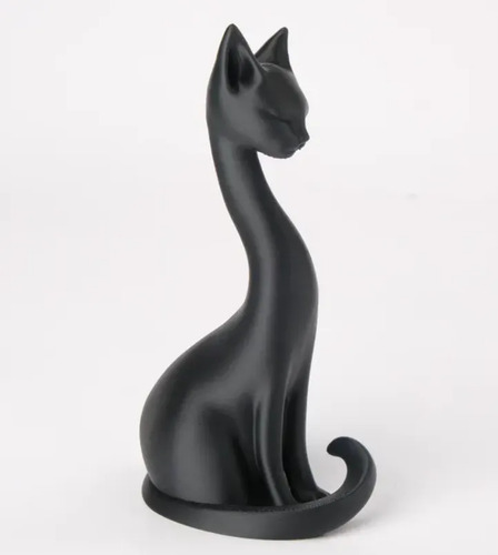 Escultura Gato Elegante Cuello Largo - Foto 3