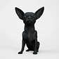 Escultura De Chihuahua Minimalista - Miniatura 1