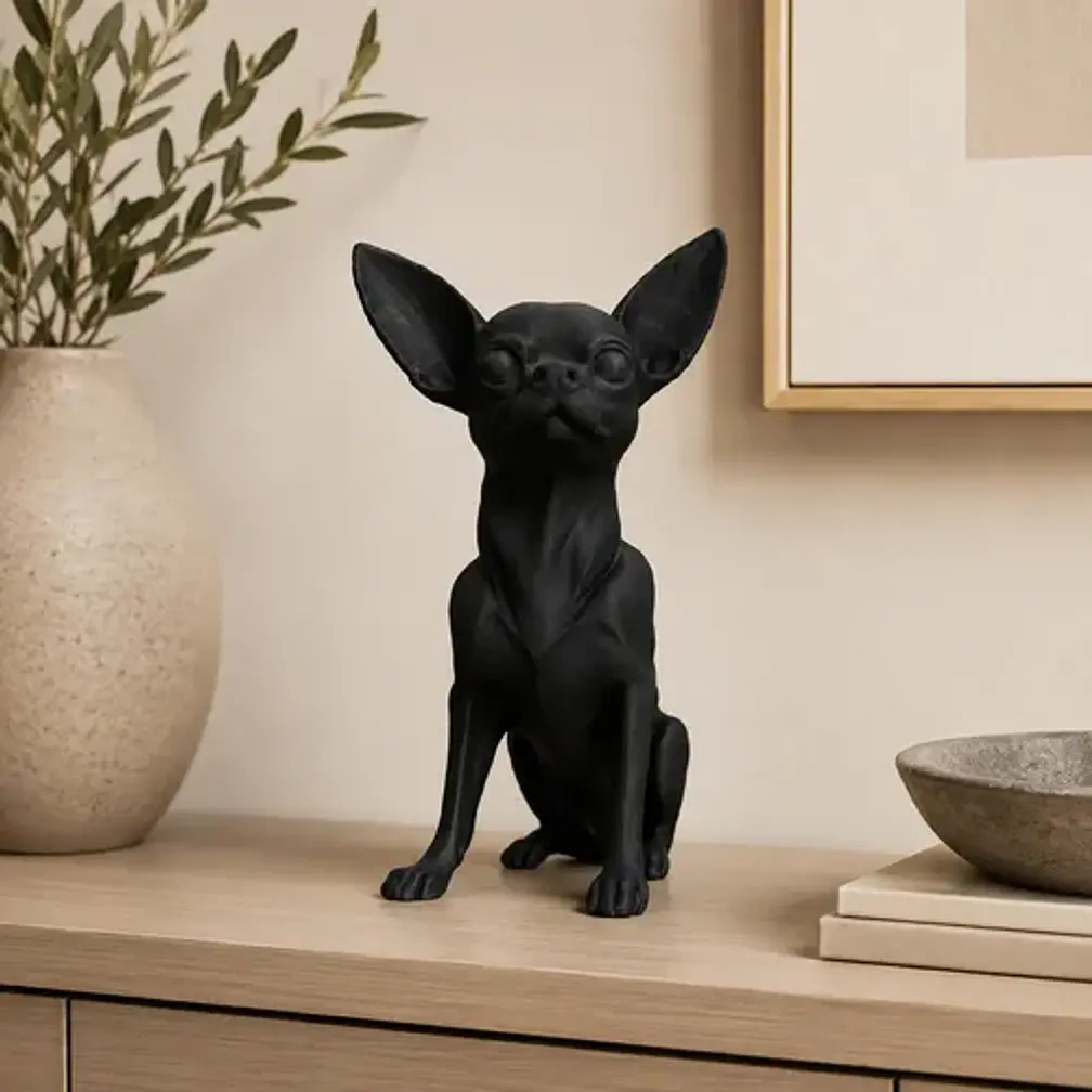 Escultura De Chihuahua Minimalista 3