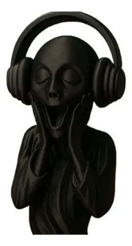 Escultura- El Grito Con Auriculares