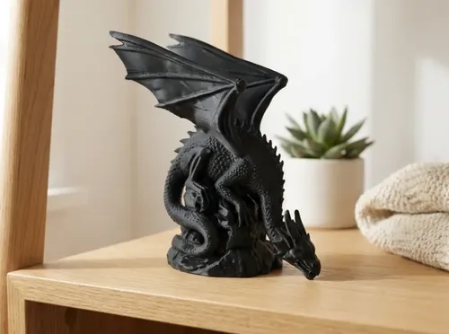 Escultura- Dragón Alado Fantástico - Foto 2