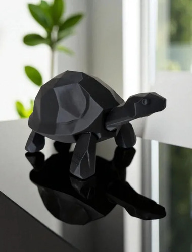 Escultura De Tortuga Geométrica - Foto 2