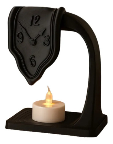 Portavelas Led-  Reloj Derretido
