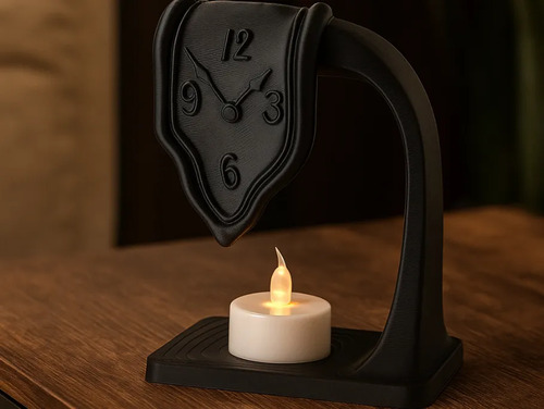 Portavelas Led-  Reloj Derretido - Foto 3