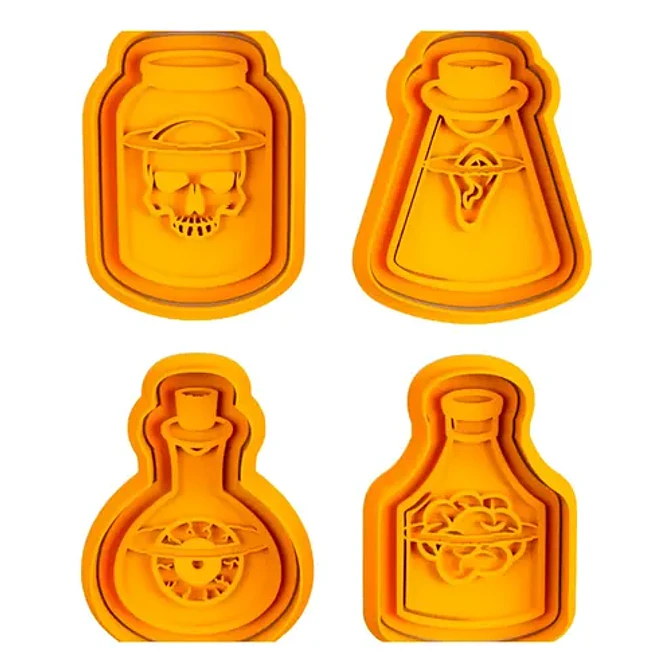 Cortadores De Galletas - Botellas De Pociones (pack 4 Un) 1