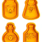 Cortadores De Galletas - Botellas De Pociones (pack 4 Un) - Miniatura 1