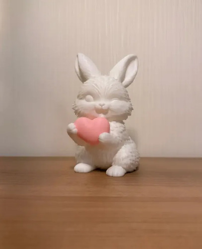 Escultura De Conejo De Pascua Con Corazón - Foto 3