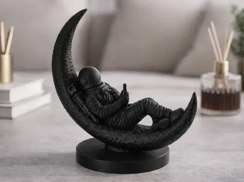 Escultura- Astronauta Descansando En La Luna - Foto 2