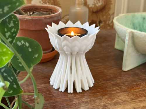 Portavelas Led- Flor De Loto - Foto 2