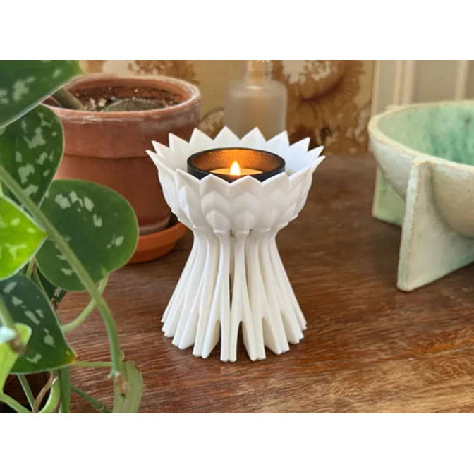 Portavelas Led- Flor De Loto 2