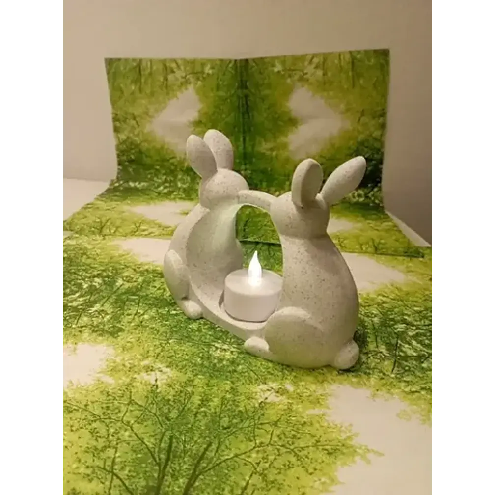 Portavelas Led- Conejo De Pascua 3