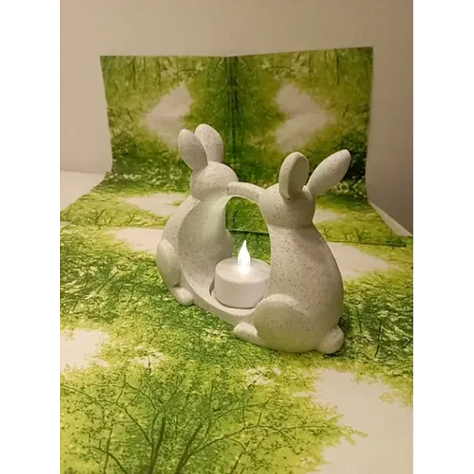 Portavelas Led- Conejo De Pascua 3