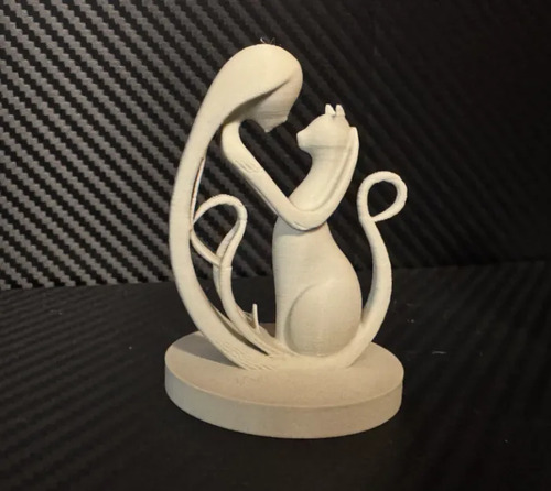 Escultura Minimalista- Mujer Y Gato - Foto 3