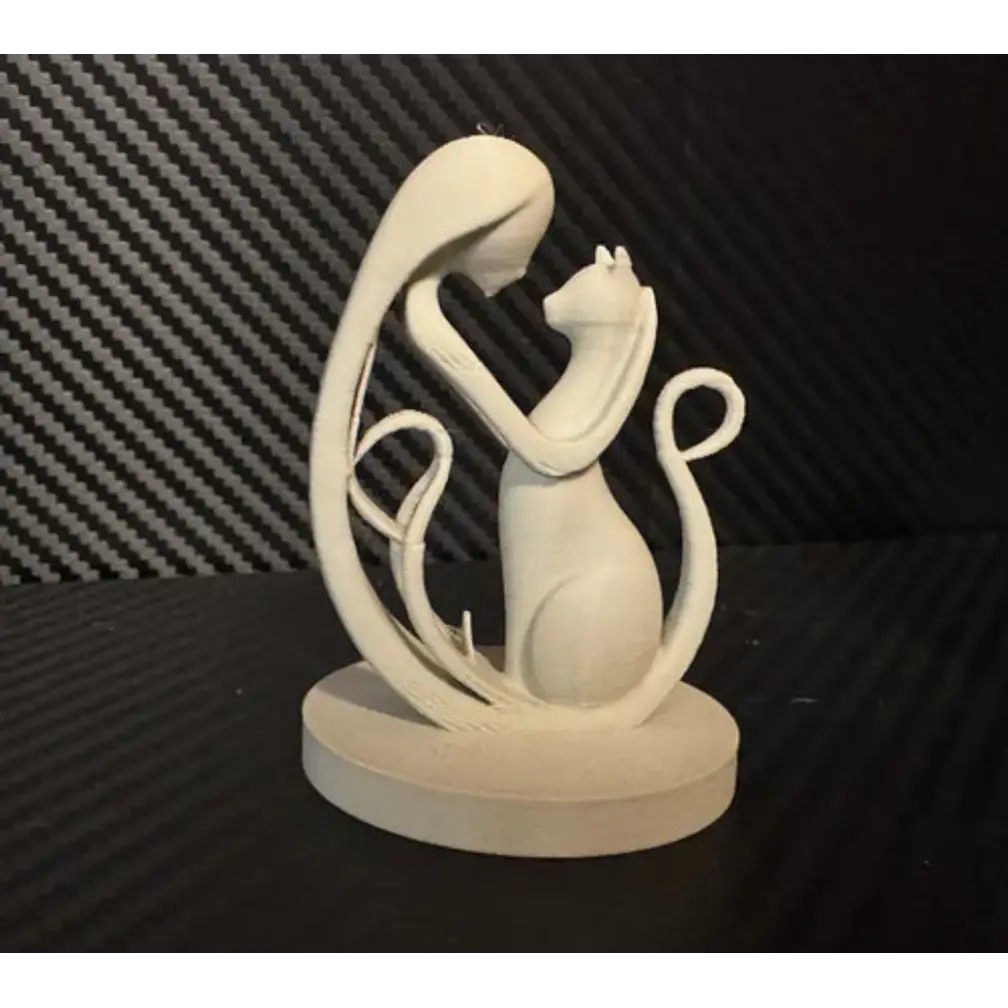 Escultura Minimalista- Mujer Y Gato 3